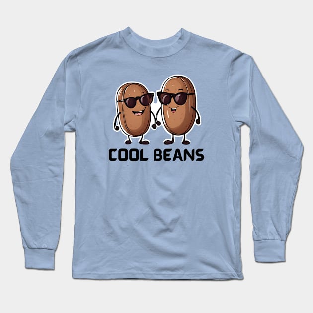 Cool Beans | Beans Pun Long Sleeve T-Shirt by Allthingspunny